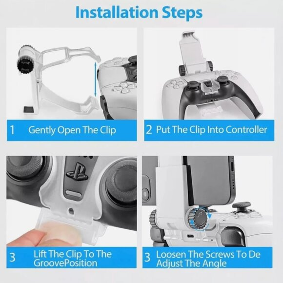 PS5 Controller Mount Clip Holder Clamp Mount Stand for PS5 Controller Joystick - Picture 4 of 5